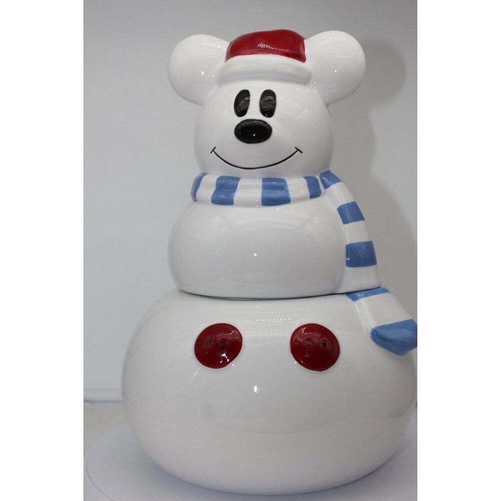 Disney Mickey Mouse Snowman Cookie Jar - soi2022